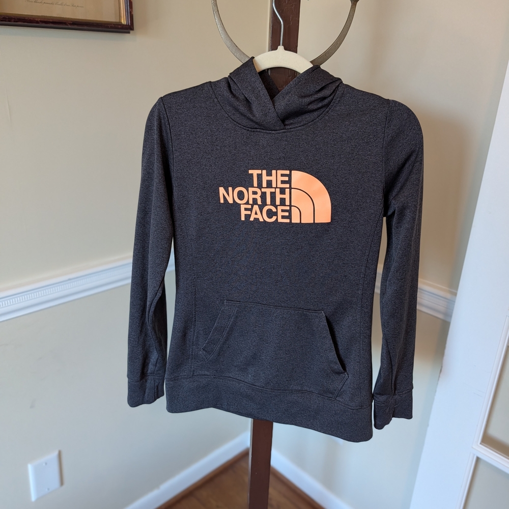 The North Face Hoodie Women's Size M Black Logo Sweatshirt - Picture 2 of 4